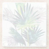 Twilight Palms - Palm Fronds Glasuntersetzer (Rückseite)