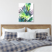 Twilight Palms - Palm Fronds Leinwanddruck (Insitu (Schlafzimmer))