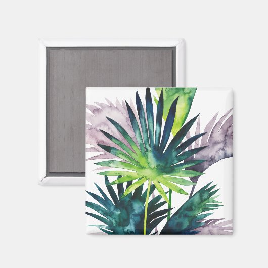 Twilight Palms - Palm Fronds Magnet (Vorderseite/Rückseite)