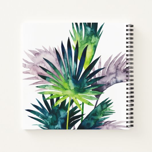 Twilight Palms - Palm Fronds Notizblock (Rückseite)