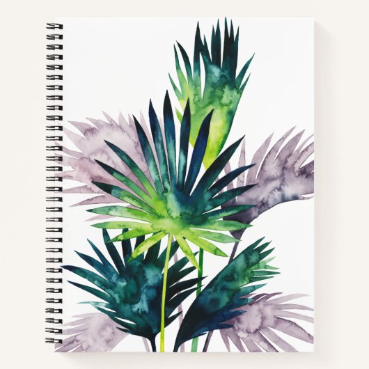 Twilight Palms - Palm Fronds Notizblock (Vorderseite)