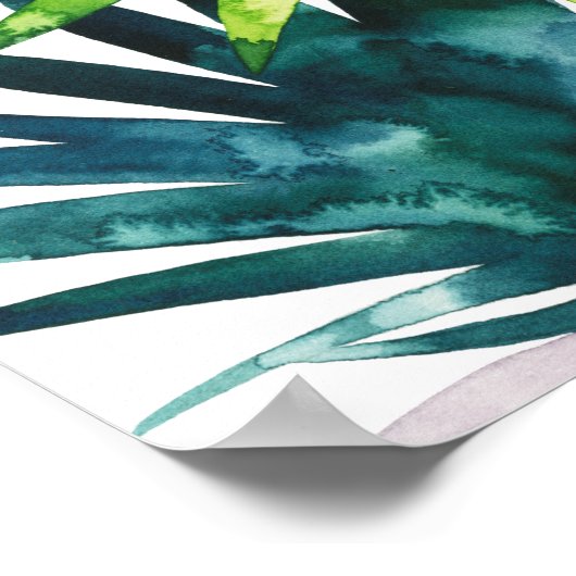 Twilight Palms - Palm Fronds Poster (Ecke)