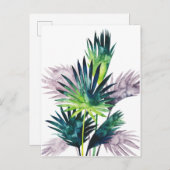 Twilight Palms - Palm Fronds Postkarte (Vorne/Hinten)