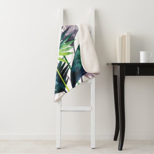 Twilight Palms - Palm Fronds Sherpadecke (Beispiel)