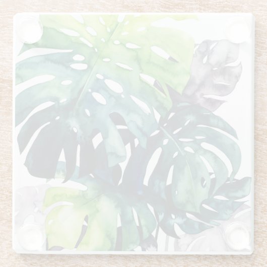 Twilight Palms - Split Leaf Glasuntersetzer (Rückseite)