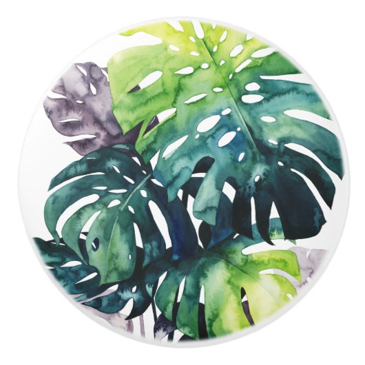 Twilight Palms - Split Leaf Keramikknauf (Vorderseite)