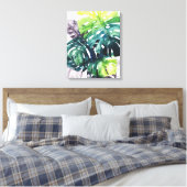 Twilight Palms - Split Leaf Leinwanddruck (Insitu (Schlafzimmer))