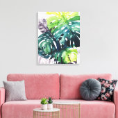 Twilight Palms - Split Leaf Leinwanddruck (Insitu (Wohnzimmer))