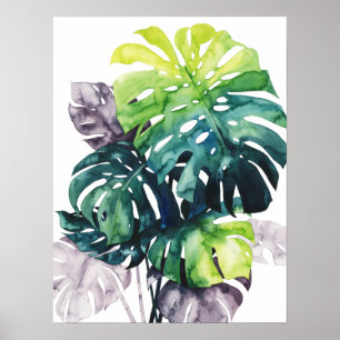 Twilight Palms - Split Leaf Poster