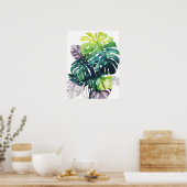 Twilight Palms - Split Leaf Poster (Küche)