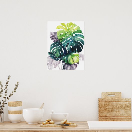 Twilight Palms - Split Leaf Poster (Küche)
