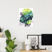 Twilight Palms - Split Leaf Poster (Heimbüro)