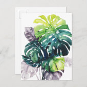 Twilight Palms - Split Leaf Postkarte (Vorne/Hinten)