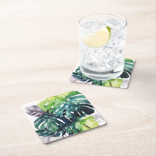 Twilight Palms - Split Leaf Rechteckiger Pappuntersetzer (Vor Ort)