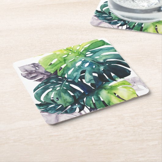 Twilight Palms - Split Leaf Rechteckiger Pappuntersetzer (angewinkelt)