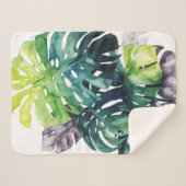 Twilight Palms - Split Leaf Sherpadecke (Vorderseite (Horizontal))