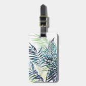 Twilight Palms - Tropische Blätter Gepäckanhänger (Vorderseite vertikal)