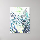Twilight Palms - Tropische Blätter Leinwanddruck (Vorderseite)