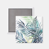 Twilight Palms - Tropische Blätter Magnet (Vorderseite/Rückseite)