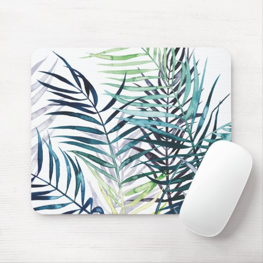 Twilight Palms - Tropische Blätter Mousepad (Mit Mouse)