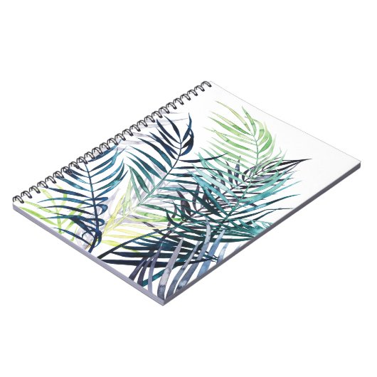 Twilight Palms - Tropische Blätter Notizblock (Linke Seite)