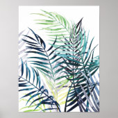 Twilight Palms - Tropische Blätter Poster (Vorne)