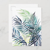 Twilight Palms - Tropische Blätter Postkarte (Vorne/Hinten)