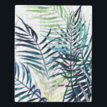Twilight Palms - Tropische Blätter Puzzle<br><div class="desc">"Twilight Palms I" von Grace Popp. Die tropische Vegetation im Aquarell-Stil.</div>
