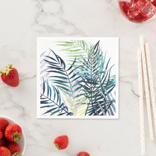 Twilight Palms - Tropische Blätter Serviette (Beispiel)