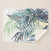 Twilight Palms - Tropische Blätter Sherpadecke (Vorderseite (Horizontal))