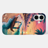 Twilight Parting - Sangam-Inspirierte Küstenkunst Case-Mate iPhone Hülle (Rückseite (Horizontal))