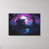 Twilight Path to Spuk Halloween Manor Leinwanddruck (Vorderseite)
