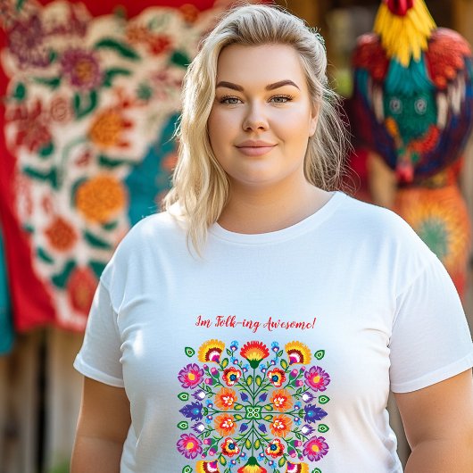 Twilight Petals: Wycinanki Charm Tri-Blend Shirt