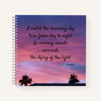 Twilight - Poesie Art Notizblock