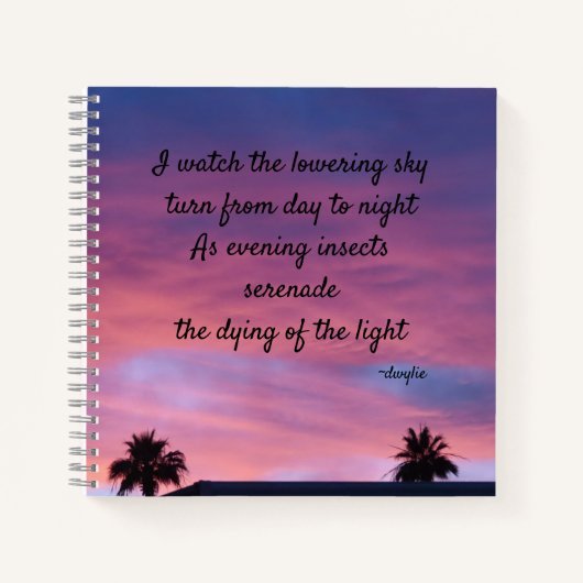 Twilight - Poesie Art Notizblock (Vorderseite)