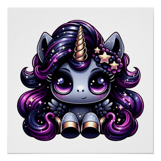 Twilight Pony Black Unicoron Glitzer Poster (Vorderseite)