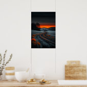 Twilight Rails: Pfad zum Horizont Poster (Küche)
