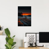 Twilight Rails: Pfad zum Horizont Poster (Heimbüro)