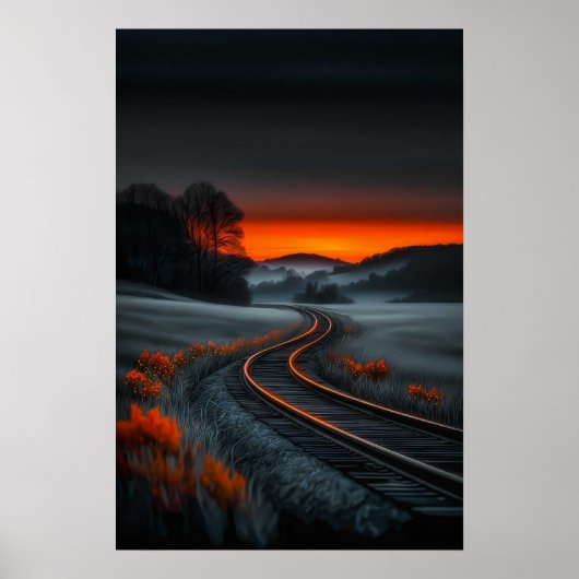 Twilight Rails: Pfad zum Horizont Poster (Vorne)