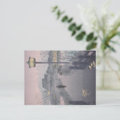 Twilight Rain auf dem Weg nach Shinobazu in Japan Postkarte (Stehend Vorderseite)