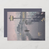 Twilight Rain auf dem Weg nach Shinobazu in Japan Postkarte (Vorne/Hinten)