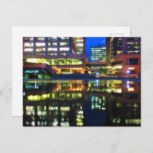 Twilight Reflections Rathaus Hull Quebec Postkarte (Vorne/Hinten)