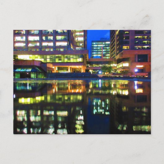 Twilight Reflections Rathaus Hull Quebec Postkarte (Vorderseite)