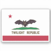 Twilight Republic Flag Aufkleber (Vorderseite)