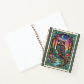 Twilight River Owl Zentangle Waldtagebuch Notizblock (Innenseite)