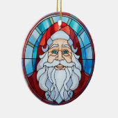Twilight Santa Portrait Festes Glas Keramik Ornament (Rechts)