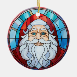 Twilight Santa Portrait Festes Glas Keramik Ornament