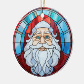 Twilight Santa Portrait Festes Glas Keramik Ornament (Links)