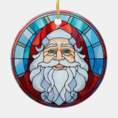 Twilight Santa Portrait Festes Glas Keramik Ornament (Hinten)