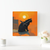 Twilight Sentinel Quadratische Wanduhr (Zuhause)